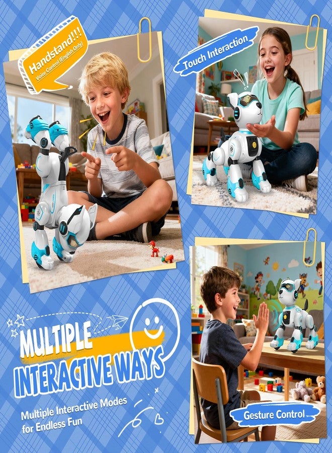 HBUDS Robot Dog Toys for Kids, Remote Control Dog Robot, Voice & Touch Control, Programmable Interactive Robotic Puppy Toy, Sing, Dance, Rechargeable Robo Pet for Boys Girls Ideas - Image 2